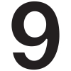 Numéro de Maison ''9'' Noire