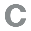 Lettre ''c'' Gris