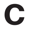 Lettre ''c'' Noire