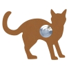 Sonnette Chat ''Leo'' Rouille