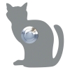 Sonnette Chat ''Luna'' Grise