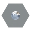 Sonnette Hexagone Grise