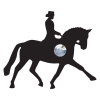 Sonnette Cheval de dressage Noire