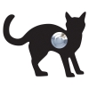 Sonnette Chat ''Leo'' Noire