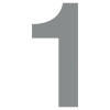 Numéro de Maison ''1'' Gris