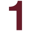 Numéro de Maison ''1'' Rouge