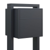 Boîte aux lettres sur pieds Soprano en anthracite