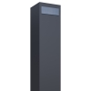 Boîte aux lettres Monolith en anthracite avec rabat en acier inoxydable