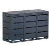 Abri pour trois poubelles à 120L Kim en anthracite