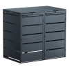 Abri pour deux poubelles à 240L Edda en anthracite