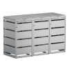 Abri pour trois poubelles à 120L Kim en gris clair