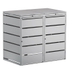 Abri pour deux poubelles à 240L Edda en gris clair