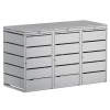 Abri pour trois poubelles à 240L Edda en gris clair