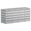 Abri pour quatre poubelles à 240L Edda en gris clair