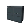 Abri pour deux poubelles à 120L Oskar en anthracite 