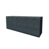 Abri pour cinq poubelles à 240L Lewis en anthracite 