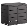 Abri pour deux poubelles à 240L Edda en noir 