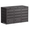 Abri pour trois poubelles à 240L Edda en noir 