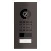 Interphone de porte encastré Smart-IN Doorbird D1101V en noir graphite