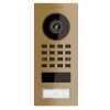 Interphone en saillie Smart-ON Doorbird D1101V avec aspect laiton