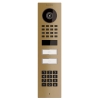 Interphone en saillie Smart-ON pour Two Doorbird D1102KV avec Keypad module avec aspect laiton