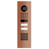 Interphone encastrable Smart-IN for Two Doorbird D1102KV avec Keypad module avec aspect bronze