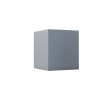 Applique « Cube Quarto » en gris métallisé