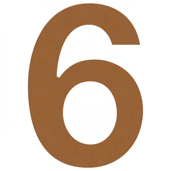 Numéro de Maison ''6'' Rouille