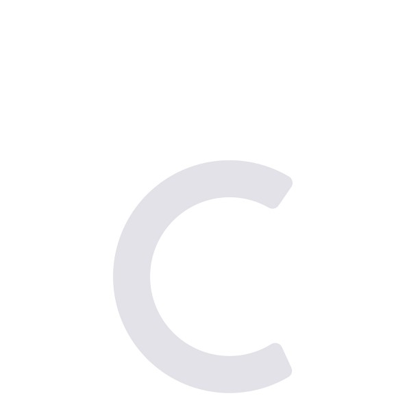 Lettre moderne '' C '' - 245 mm en blanc