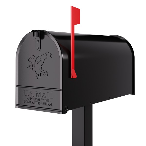 Boîte aux lettres sur pieds Big US Mailbox Noir