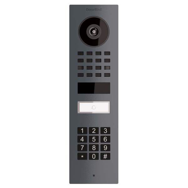 Interphone en saillie Smart-ON Doorbird D1101KV avec Keypad module en anthracite