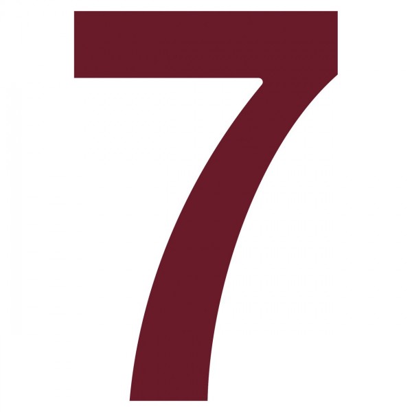 Numéro de Maison ''7'' Rouge