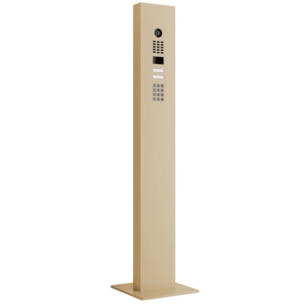 Interphone avec Keypad et support + plaque de base Smart for Two Doorbird D1102KV en beige