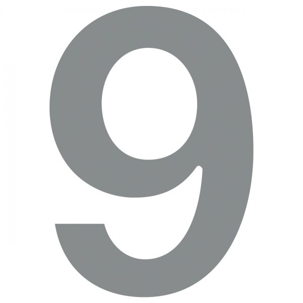 Numéro de Maison ''9'' Gris