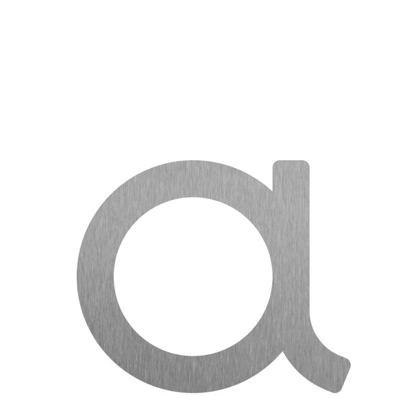 Lettre moderne"a"- 245 mm en acier inoxydable