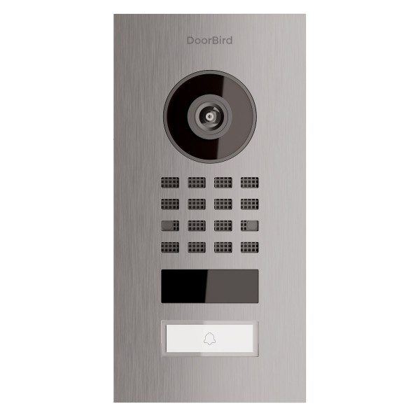 Interphone de porte encastré Smart-IN Doorbird D1101V en acier inoxydable