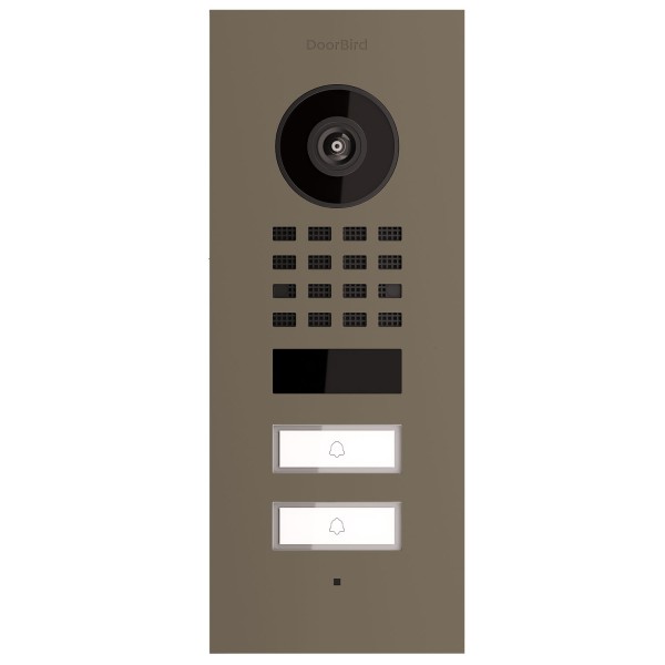 Interphone de porte encastré Smart-IN for Two Doorbird D1102V en grisbeige