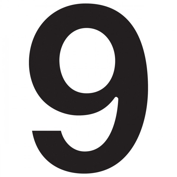 Numéro de Maison ''9'' Noire