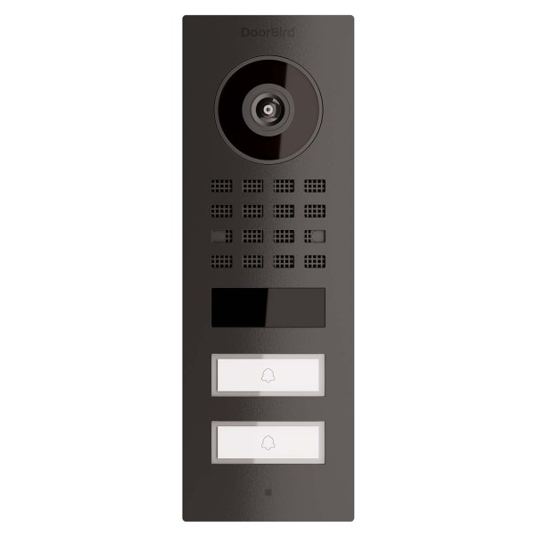 Interphone en saillie Smart-ON for Two Doorbird D1102V en noir graphite