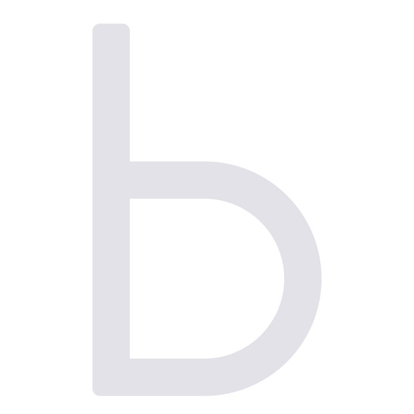 Lettre moderne '' B '' - 245 mm en blanc