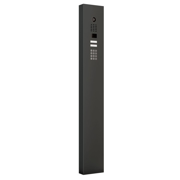 Interphone avec Keypad module et support Smart for Two Doorbird D1102KV en noir graphite