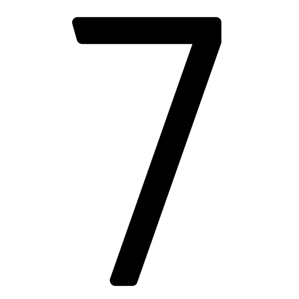 Numéro de Maison ''7'' Noire