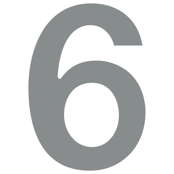 Numéro de Maison ''6'' Gris