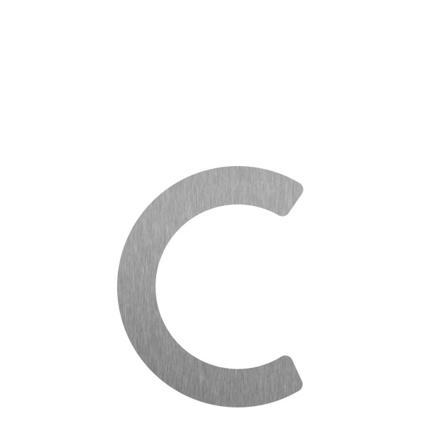 Lettre moderne '' C '' - 245 mm en acier inoxydable