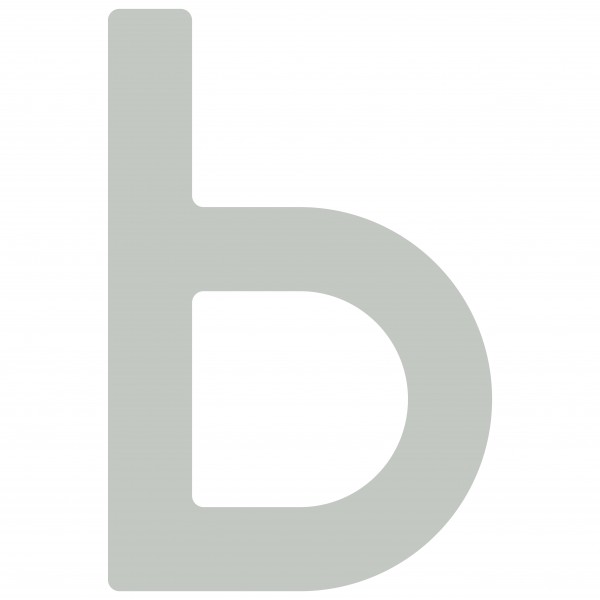 Numéro de maison auto-adhésif "b" - 40 mm en gris