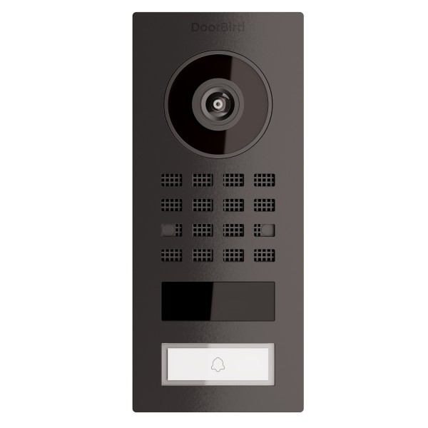 Interphone en saillie Smart-ON Doorbird D1101V en noir graphite