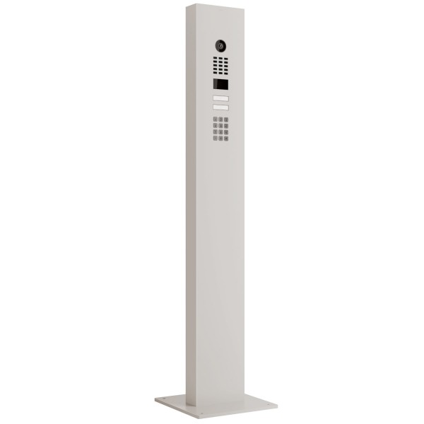 Interphone avec Keypad et support + plaque de base Smart for Two Doorbird D1102KV en blanc