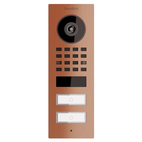 Interphone en saillie Smart-ON for Two Doorbird D1102V avec aspect bronze