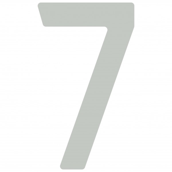 Numéro de maison auto-adhésif "7" - 245 mm en gris