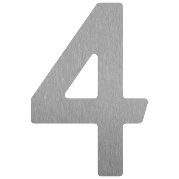 Numéro de maison auto-adhésif "4" - 152 mm en copie blanche